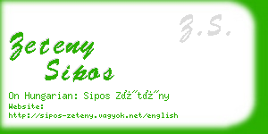 zeteny sipos business card